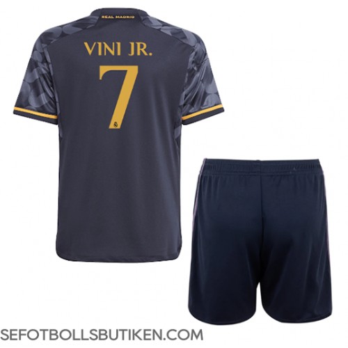 Real Madrid Vinicius Junior #7 Replika Babykläder Borta matchkläder barn 2023-24 Korta ärmar (+ Korta byxor)